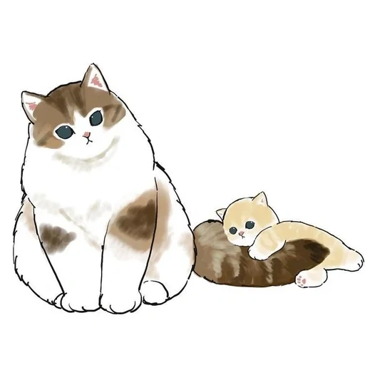 diagrama de sello, gato ilustrado, patrón lindo de gato, hermosa imagen de sello, patrón de animal lindo