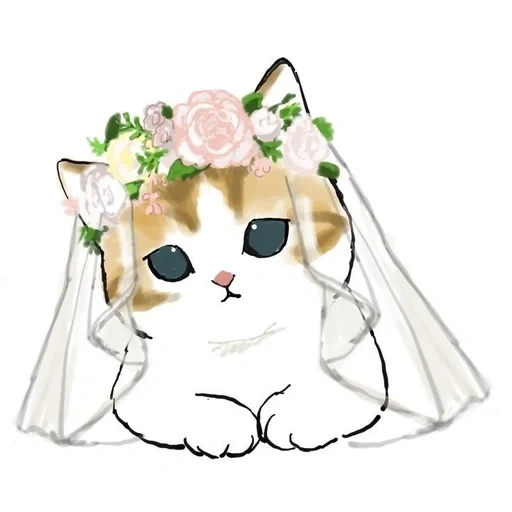 moffsa cat, by mofu_sand, seal diagram, illustrated cat, cute cat pattern