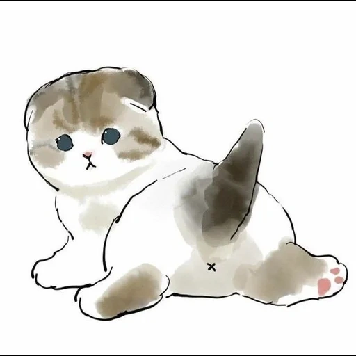 illustrated cat, cute kitten pattern, cute cat pattern, cute cat pattern, lovely seal picture