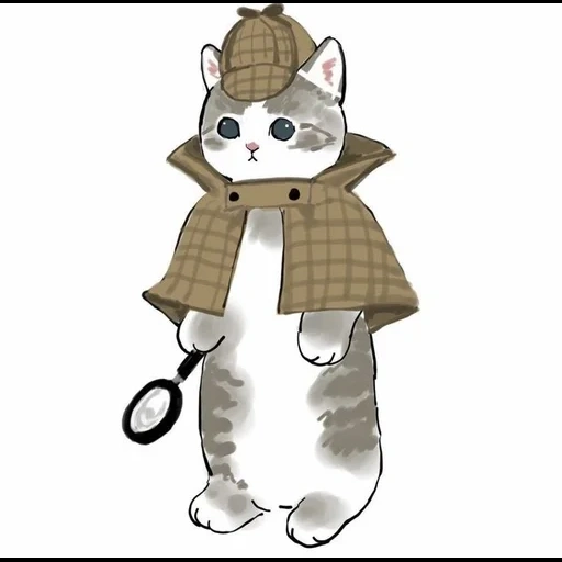 mofu cat, mofsund seal, illustrated cat