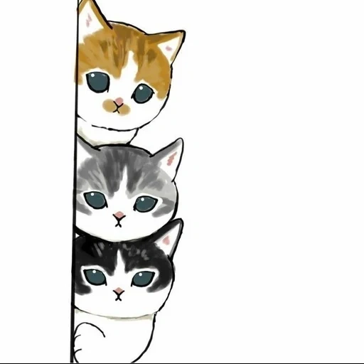 mofu cat, cute kitten pattern, cute cat pattern, cute cat pattern, lovely seal picture