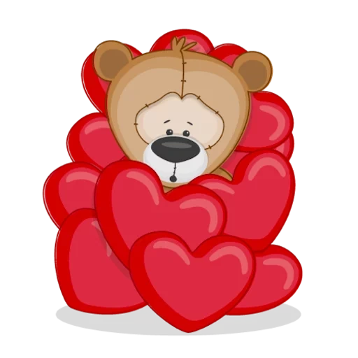 мишка стикер, мишка девочка с сердечком, медведь с сердцем, медвежонок с сердечком, медвежонок с сердечком арт