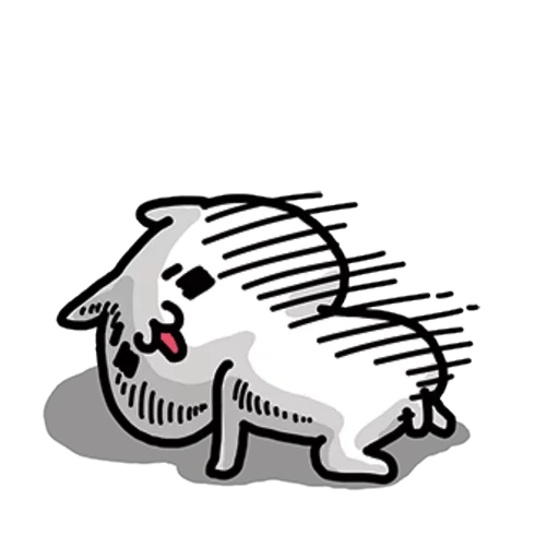 cat, ogawa neko, sugar rabbit, cat illustration