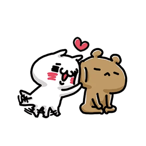 animation, luo yu, lovely pattern, milk mocha bear, bear milk mocha hug