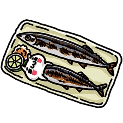 fish dxf, fish drawing, fried fish, fish with a plate of the logo, assorted fish