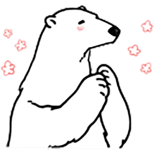 polarbär, eisbär, lieber weißer bär, weißer eisbär, illustration des weißen bären