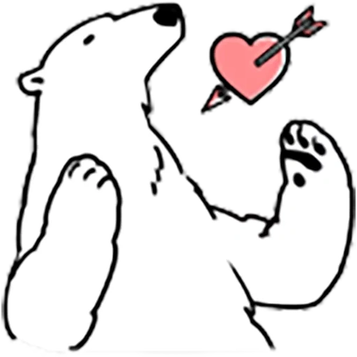 shirokuma, beruangnya putih, beruang kutub, beruang kutub putih, ilustrasi beruang putih