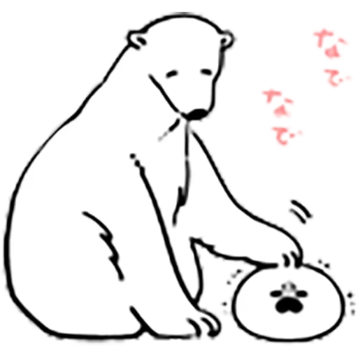 ours polaire, ours polaire peint, ours polaire peint pour enfants, ours polaire peint umka enfants, pochoir ours polaire