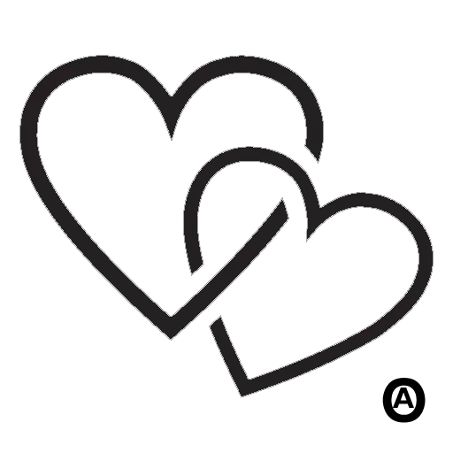 сердце, два сердца, символ сердца, сердце векторное, переплетенные сердца