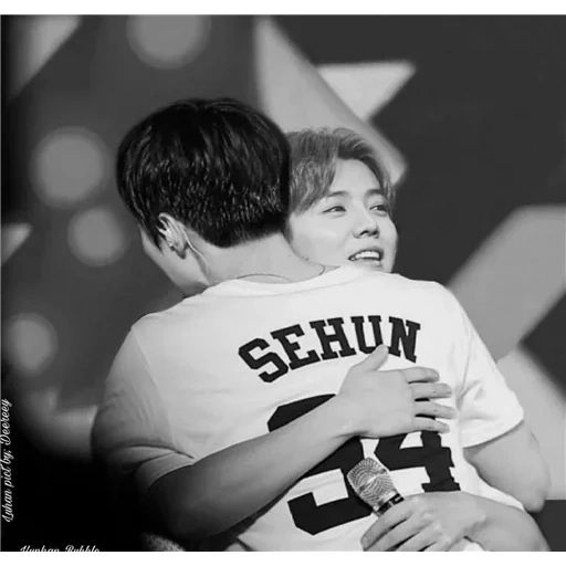 xie hong dior, exo sehun, park chang-lie, baekhyun exo, vmin abrazo