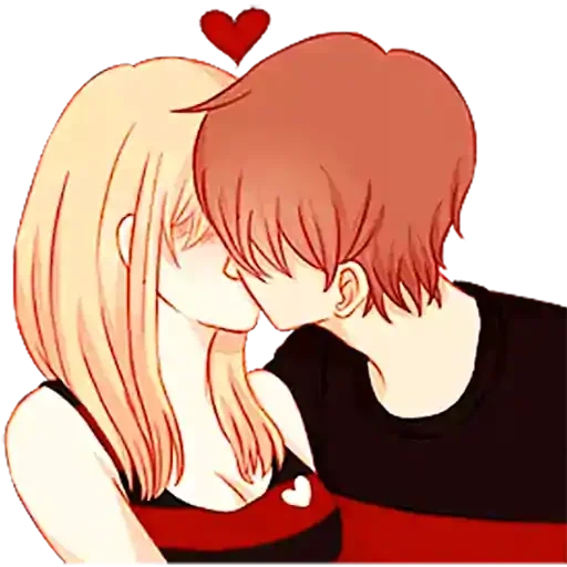 cinta, pasangan anime, kiss anime, cinta udara, kisah cinta
