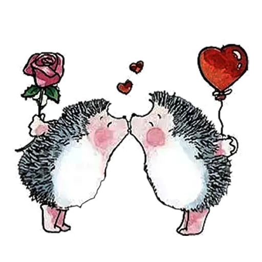 amanti, i ricci adorano, riccio innamorato, hedgehogs in love, hedgehogs in love drawings