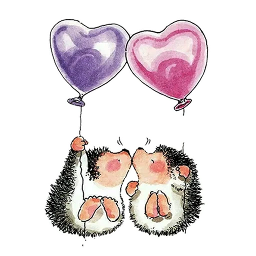 carte adorabili, hedgehogs in love, le carte sono carine per il ragazzo, i disegni degli animali sono carini, bel disegni sull'amore