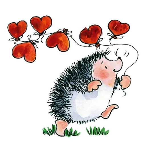 caro riccio, disegno di riccio carino, i ricci sono disegni carini, disegno riccio divertente, illustrazioni di penny black hedgehogs