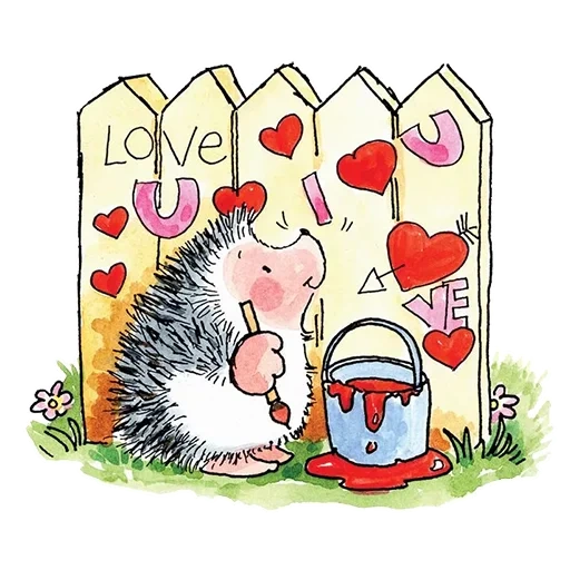 the hedgehogs are cute, hedgehog in love, hedgehog illustration, cute hedgehog drawing, sweet hedgehog heart