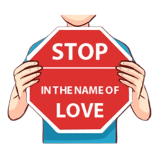 stop, das logo, einstellung der fischerei, stoppschild, love sign