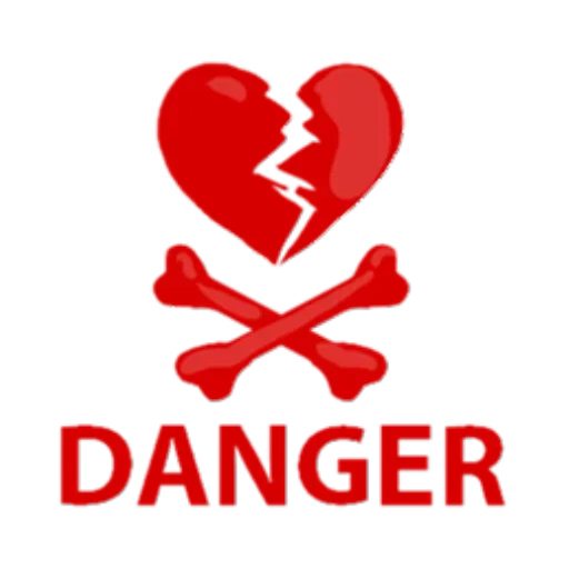 instalar, danger love, señales de peligro, inscripción peligrosa, insignia peligrosa