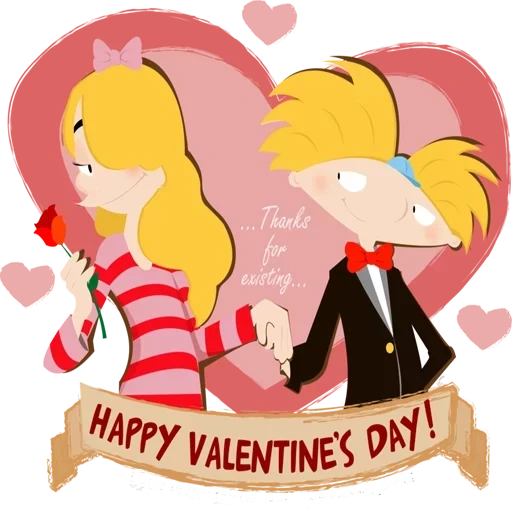 happy valentine, happy valentines day, happy valentine s day, день святого валентина, эй арнольд хельга любовь