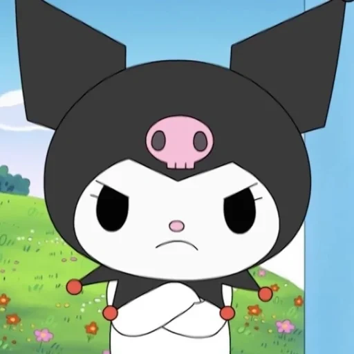 kuromi, kyungsoo, kuromi kitty, in the style of retro, my melody kuromi wallpaper lovely