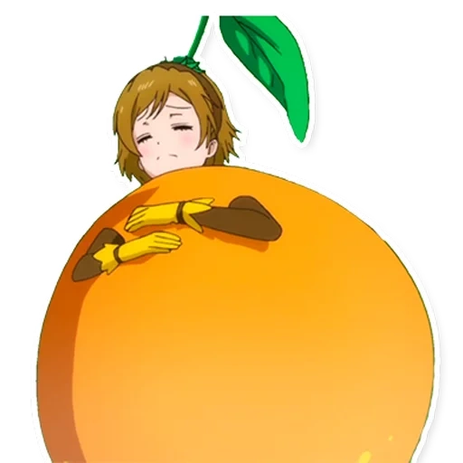 anime, orangen, bottiche pflanzen, anime orange, riesige bauch anime