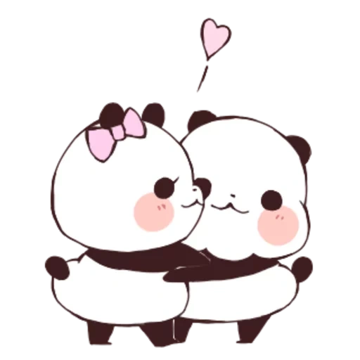 панда мультяшная милая любовь, стикер панда любовь, милые рисунки милые, панда рисунок милый, панда милая рисунок