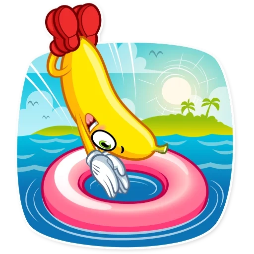 pisang, bebek pisang, pisang yang indah, kebahagiaan banan, ilustrasi banan