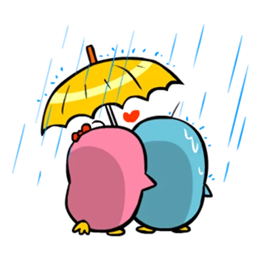 kirby, entschuldige schatz, ein vogel mit einem regenschirm