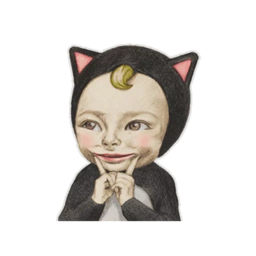 lau, ragazza, sadayuki, emoji di gatto, donna gatto emoji