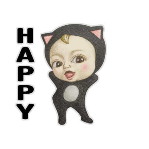 plaisanter, personnage, mashka kilvashka, femme chat emoji