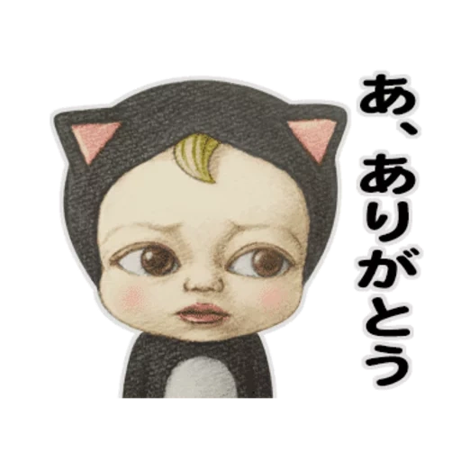 un jouet, sadayuki, personnage, caractères chinois, femme chat emoji