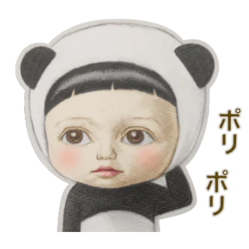 juguetes, animación panda, lindo panda, chica panda, animación de niña panda