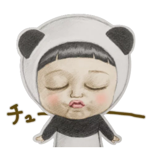 asiático, panda red cliff, animación panda, chica panda, animación de niña panda