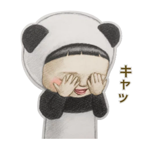 a toy, chibi panda, panda anime, girl panda, girl with panda's costume
