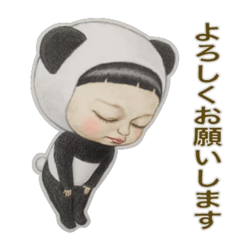 a toy, chibi panda, panda anime, girl panda anime, little girl panda's costume