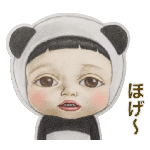 um brinquedo, sadayuki, menina panda
