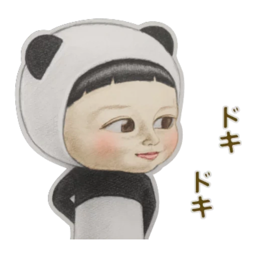 asiático, animación panda, lindo panda, chica panda, animación de niña panda