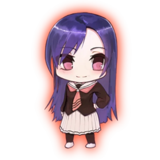 la parete rossa, ddlc chibi, anime girl, immagini di anime, molo di yuli wharf chibi wharf