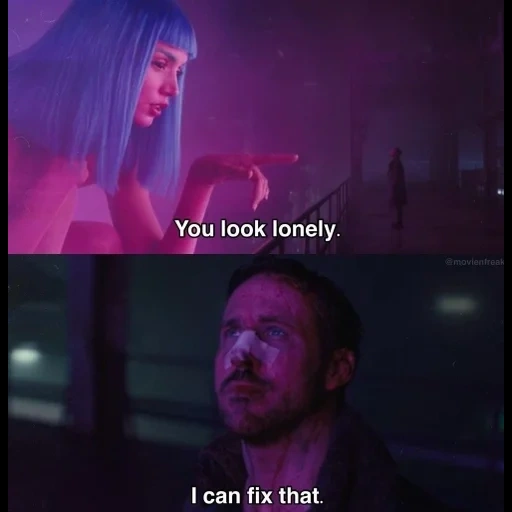 field of the film, running along the blade, running blade 2049, watch blade runner 2049, running blade 2049 you look lonely