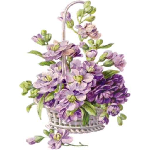 цветы декупаж, винтажные цветы, цветы фиолетовые, сиреневые цветы декупажа, цветочная композиция декупажа