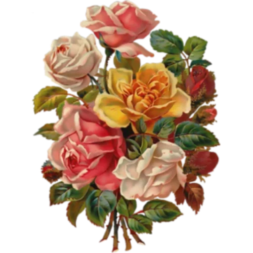 цветы винтаж, винтажные розы, винтажные цветы, вышивка букет роз, викторианские розы