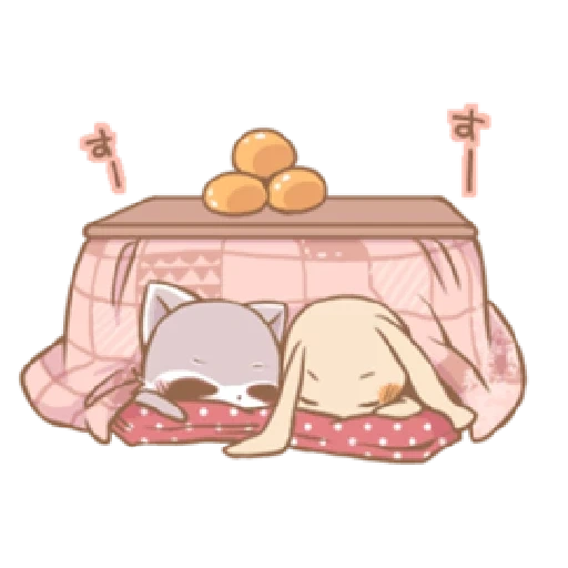 kotatsu ist eines, süße zeichnungen, kotatsu zeichnung, kawaii zeichnungen, süße zeichnungen von chibi