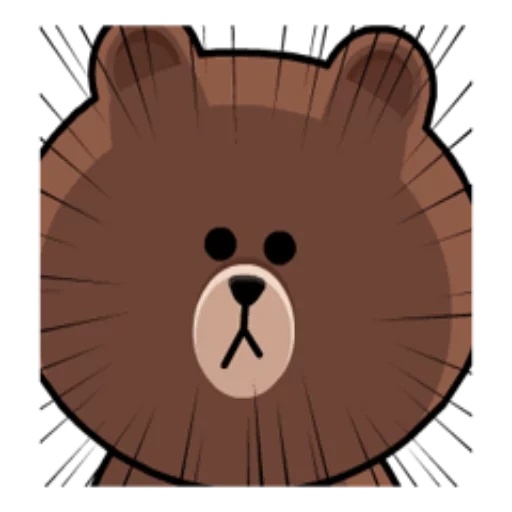 beruang itu lucu, beruang garis coklat, bear brown line, beruang garis teman brown, bear brown line yrendz