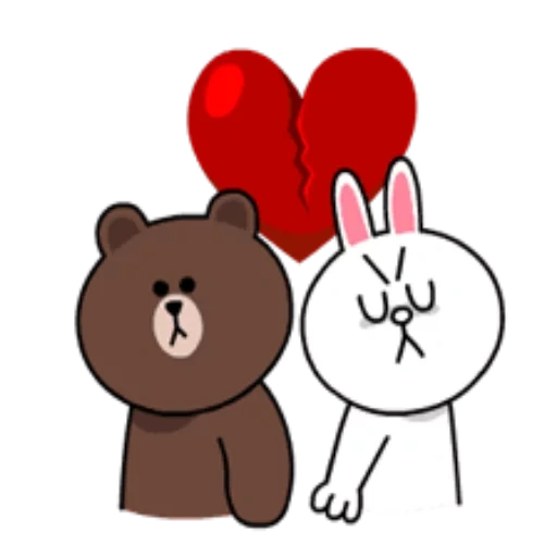 kony brown, brown cony, line friends, wasap merangkul, line cony and brown