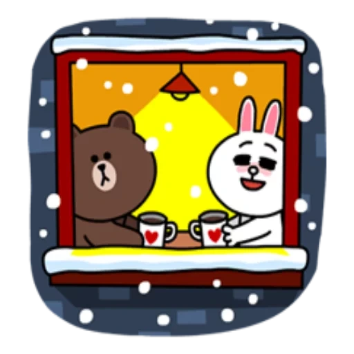 line, cony brown, line friends, horses and brown winter, cony and brown money