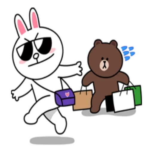cony brown, line браун, brown cony, line cony and brown