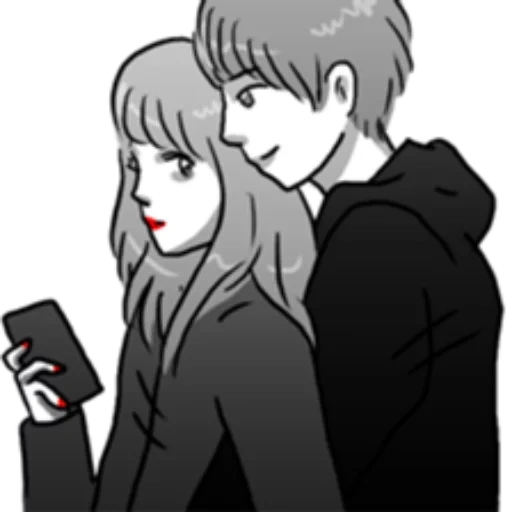 рисунок, человек, manga couple, couple in love, манга персонажи