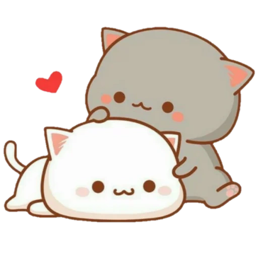 kawaii drawings, dear drawings are cute, cute kawaii drawings, lovely kawaii cats, kawaii cats love