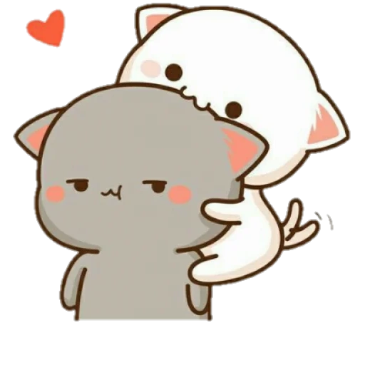 gato de melocotón mochi, kitty chibi kawaii, lindos dibujos de kawaii, encantadores gatos kawaii, kawaii cats love