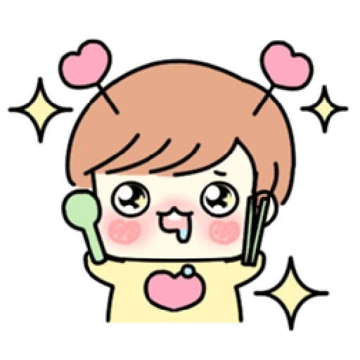 bonitinho, clipart, aika chan, chibi bts, coreano