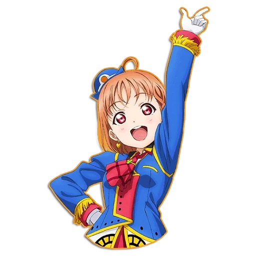 catch chick alive, anime girl, cartoon characters, love live school idol project, love live cards chika takami render